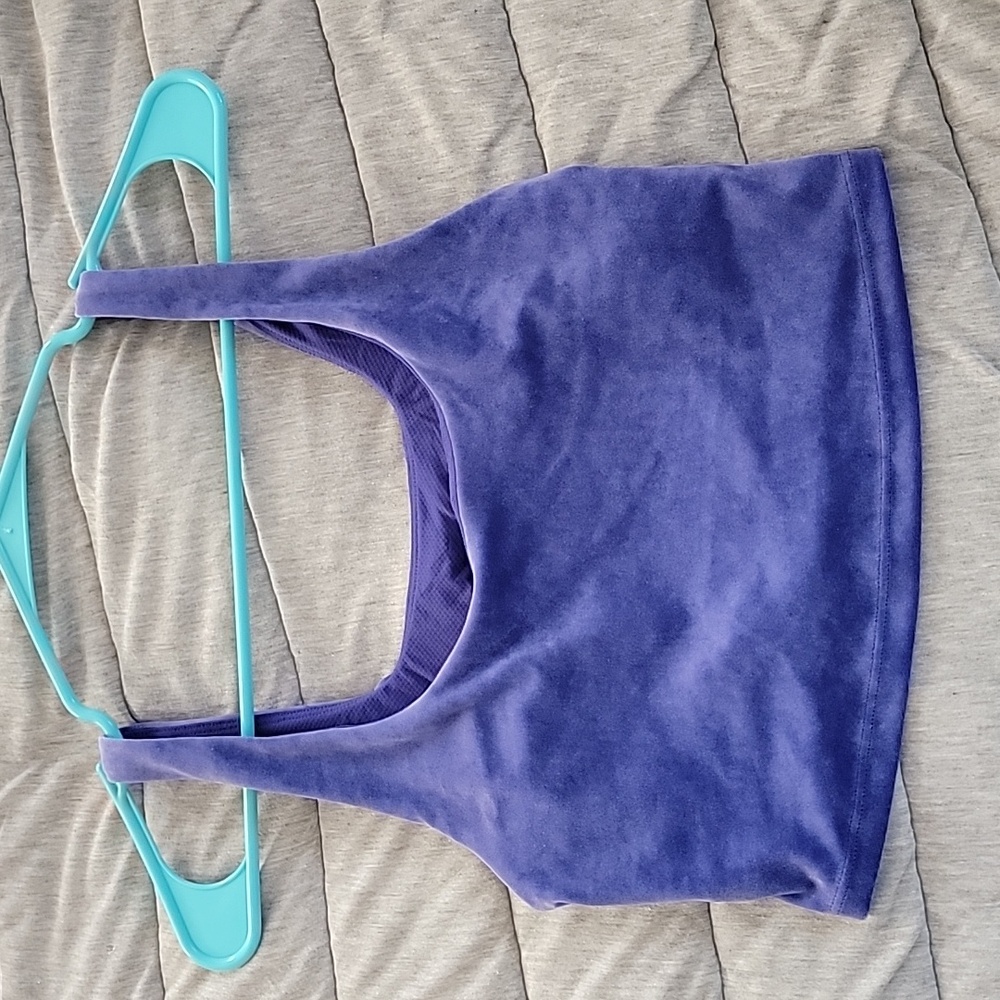 Athleta XS Velvet Cut Out Crop